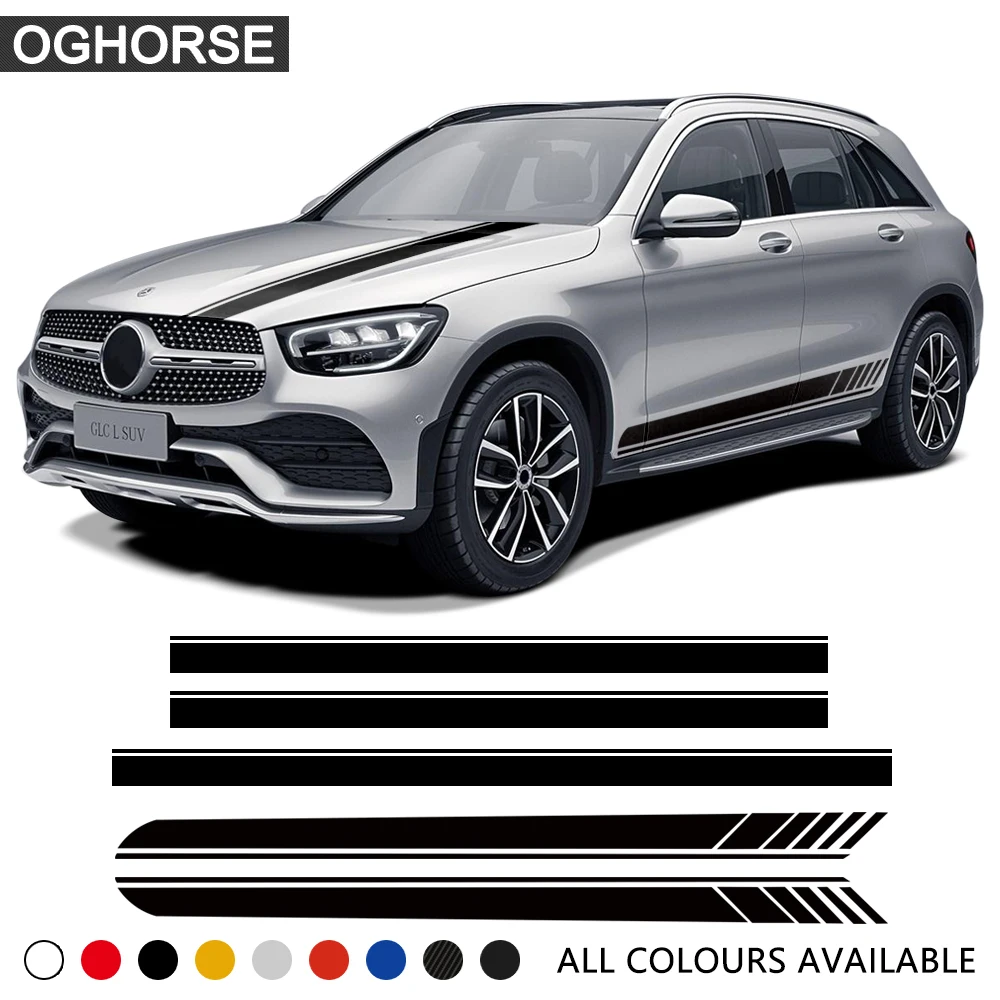 

Edition 1 AMG Styling Door Side Skirt Sticker Hood to Rear Stripes Kit for Mercedes Benz GLC Class X253 Coupe C253 Accessories