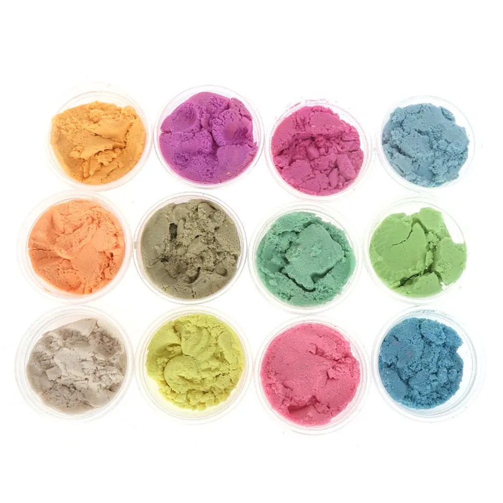 12 шт./компл. Magic динамический песок игрушки глиняные супер Цветной мягкий слизи