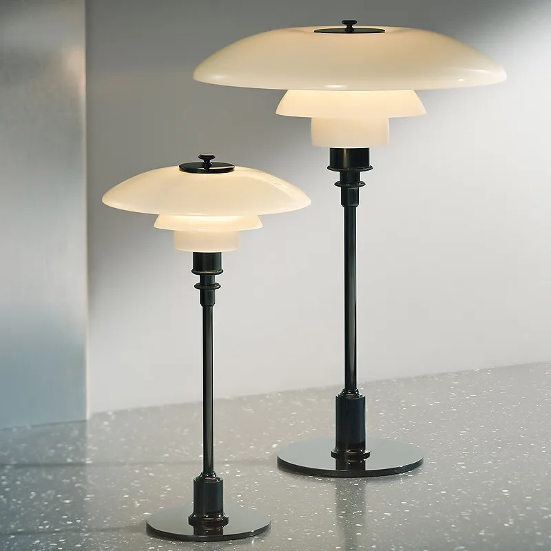 

PH3 Glass Table Lamp Simple And Creative Copper Bedroom Study Bedside Nordic Denmark Living Room Sofa Floor Lamp