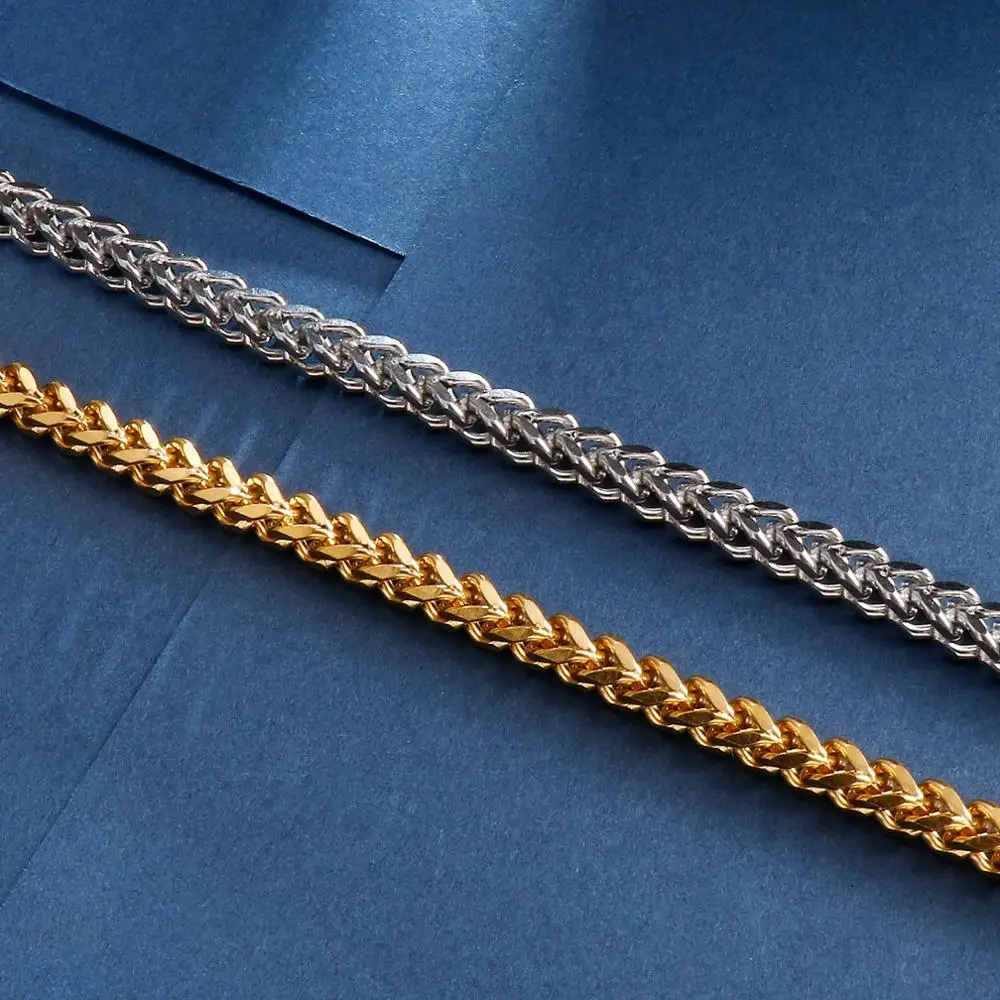 5/6/8mm Men Bracelet Stainless Steel Link Chain On Hand Mens Accessories Charm For Best Friend Wholesale Jewelry Rock Style - купить по