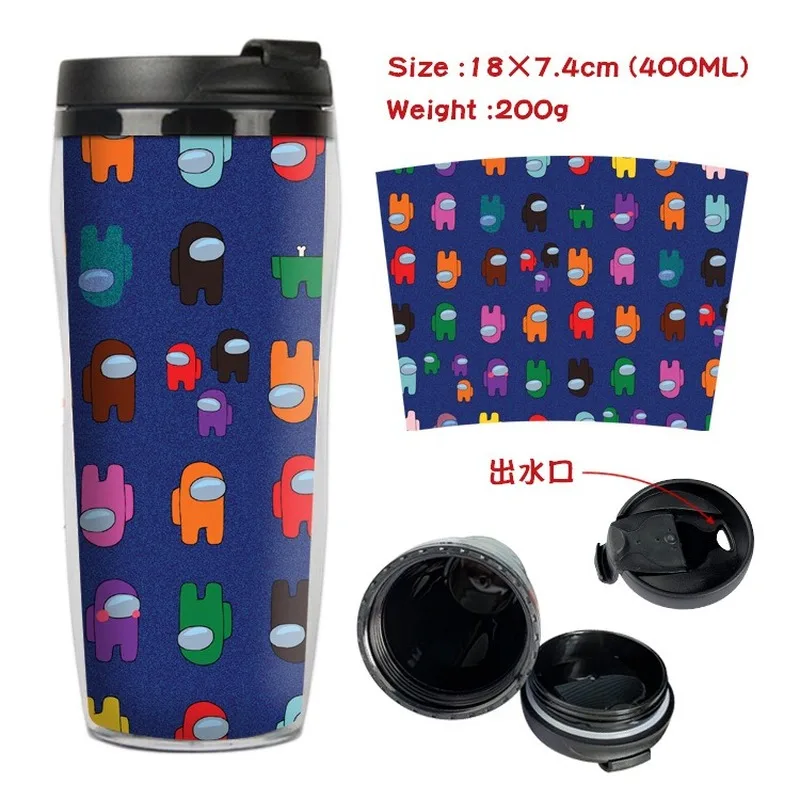 

Among Us Game Surrounding Student Home Drinking Cup Coffee Water or Milk Cartoon Creative Cup Double Insulated Plastic Cup Gift