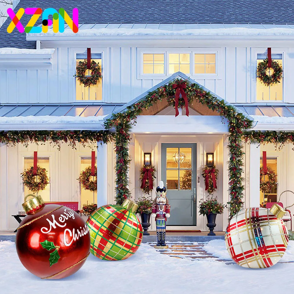 

Уличные рождественские шары 60 см, украшения для елки, искусственные игрушки для дома, подарок на Новый год, вечевечерние, Рождественский Дек...
