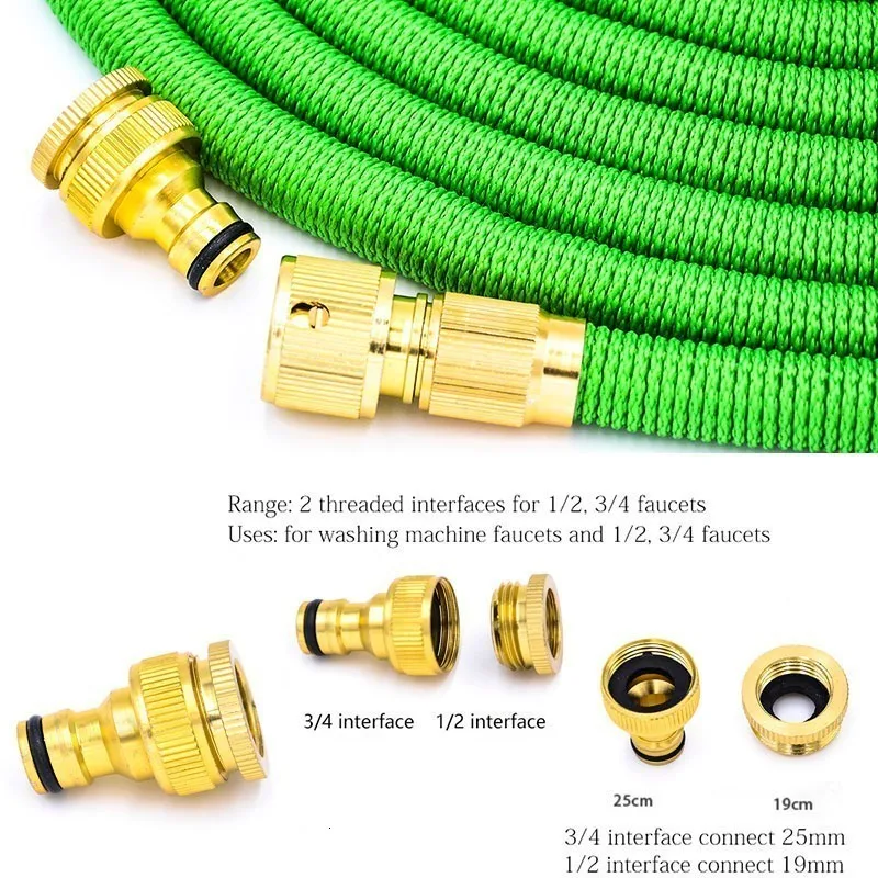 25FT-125FT Многофункциональный садовый шланг расширяемый гибкий водяной шланг поливочные наборы с распылителем оросительная система