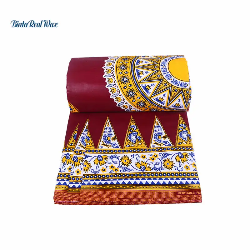 BintaRealWax African Cotton Fabric Ankara Patchwork Tissu Wax binta real Printed Fabrics 24FJ2009 | Дом и сад