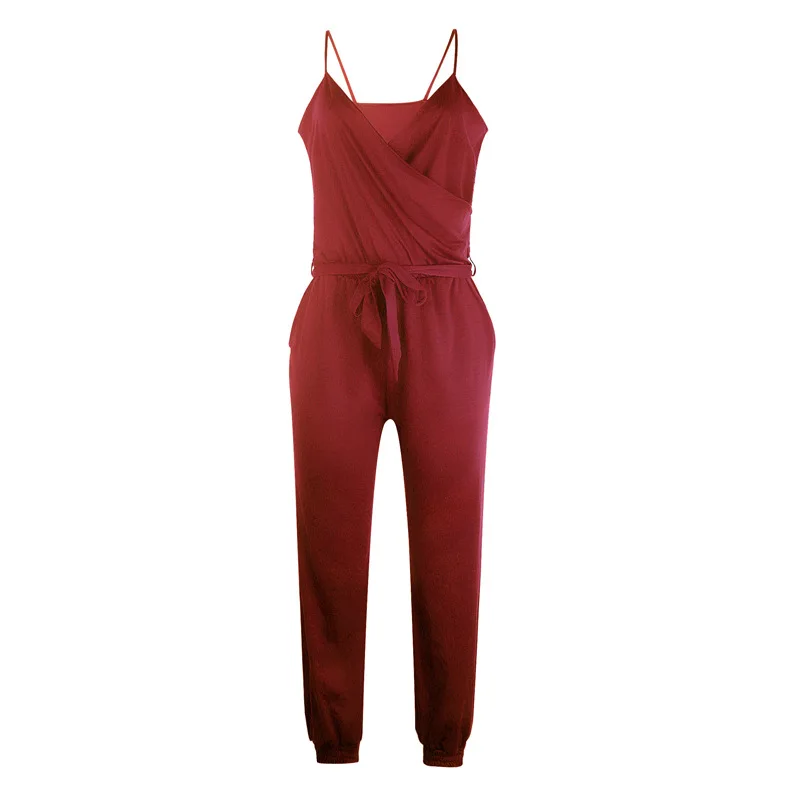 

Woman Jumpsuit Sleeveless European Style Plus Size Female Overalls for Women Jumpsuits Streetwear