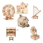 Деревянные игрушки сделай сам, 3D Сборка, деревянный пазл ручной работы, дом, пианино, колесо обозрения, модель, игрушки, детские развивающие игрушки
