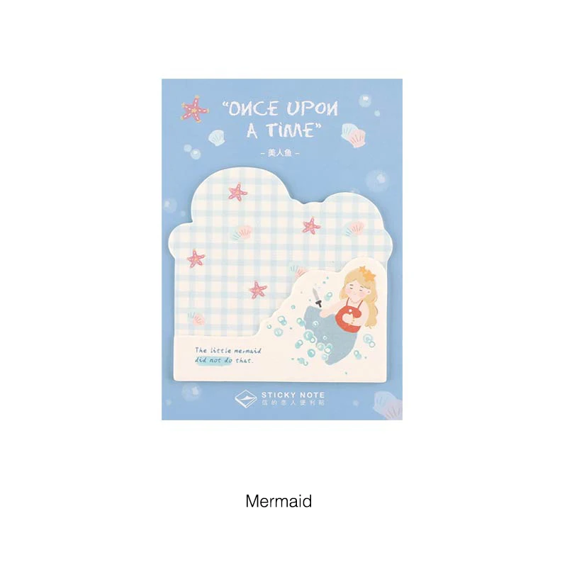 Mermaid Mr paper 30 шт./партия, 8 видов конструкций, милые Мультяшные сказки, город, самоклеющиеся блокноты для записей, записывающие точки, кавайные блокноты для записей, детские подарки - Цвет: Mermaid