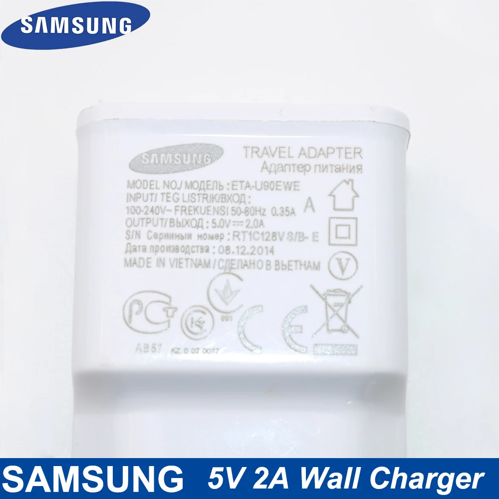 Сетевое зарядное устройство SamSung 5 В 2 А адаптер быстрой зарядки кабель Type-C для Galaxy