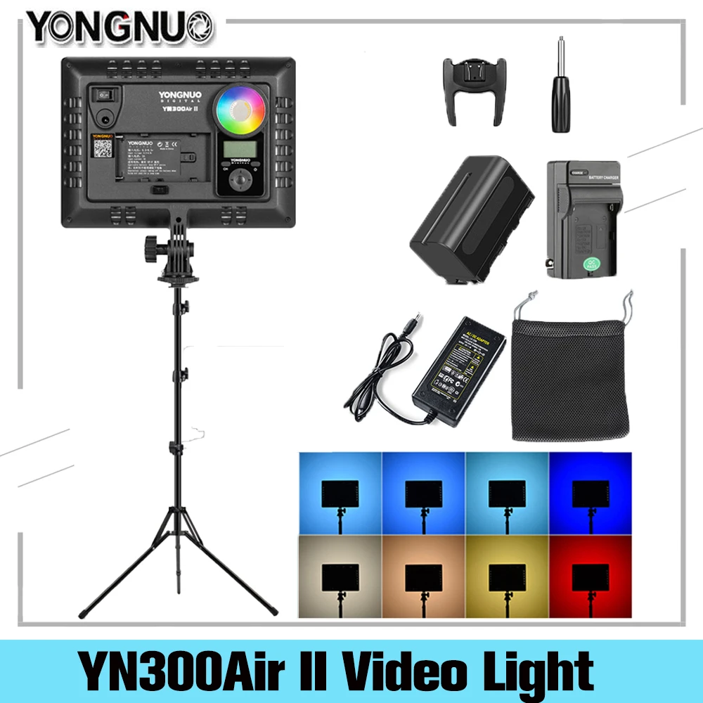 YONGNUO YN300AIR II RGB регулируемый светодиодный светильник для видеокамеры
