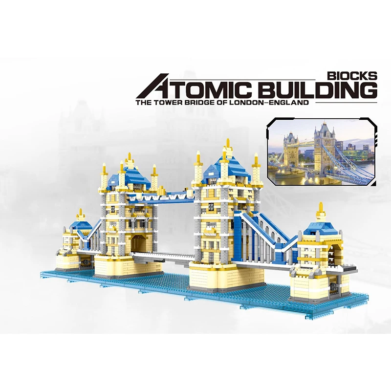 

Мини-строительные блоки, мировая архитектура, башня, мост Лондона, 3D Бриллиантовая модель, фиставные микрокирпичи, игрушки для детей, подаро...