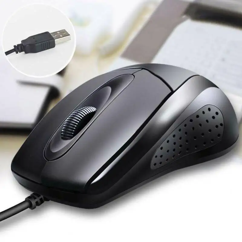 

Ergonomic LED USB Wired Mice Scroll Wheel Optical Mouse for PC Laptop Desktops