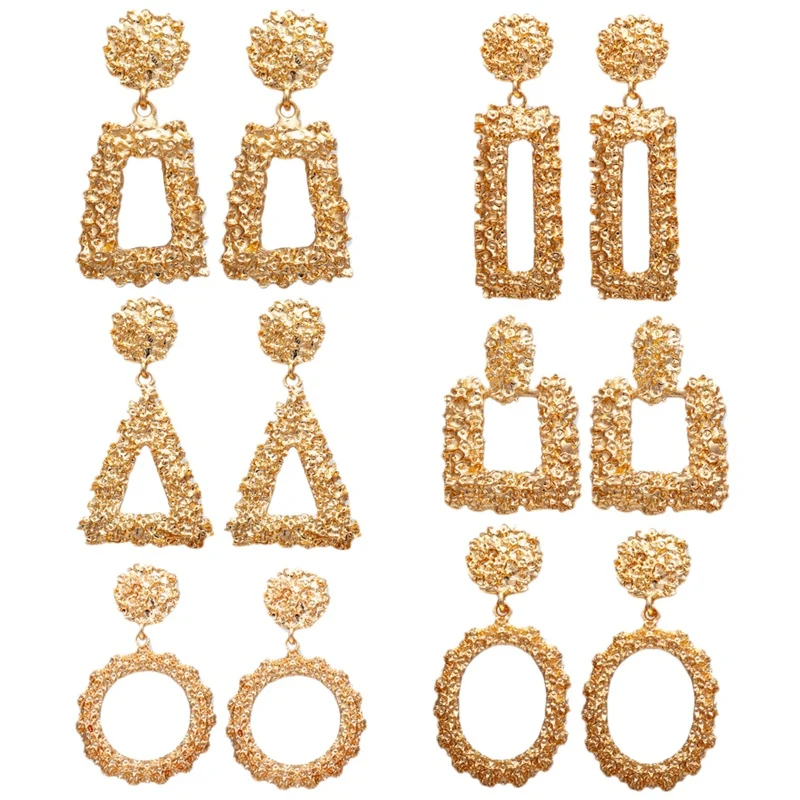 6 пар/компл. модные сплава серьги преувеличенная индивидуальность для Для женщин