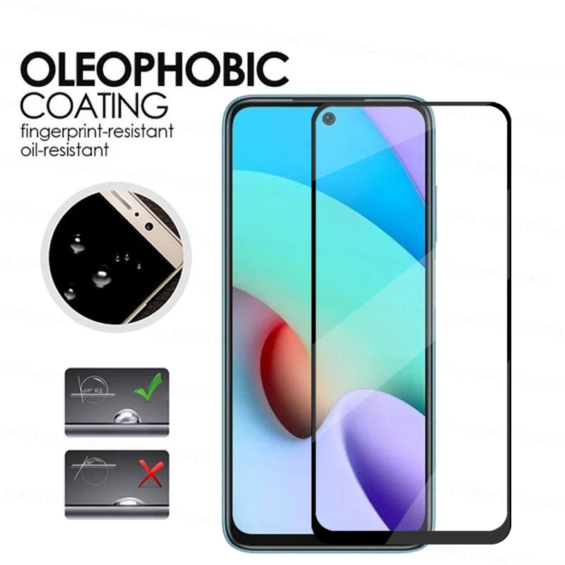 4in1 full glue tempered glass for redmi 10 glass redmi 10 9 9t 9a 9c note 8 9s 10s 11 pro glass screen protector poco m3 m4 pro free global shipping