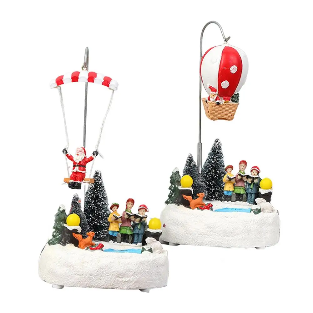 

Рождественская деревня в стиле Хо, Рождественская деревня, анимированное украшение, простые в использовании наборы рождественской деревни...