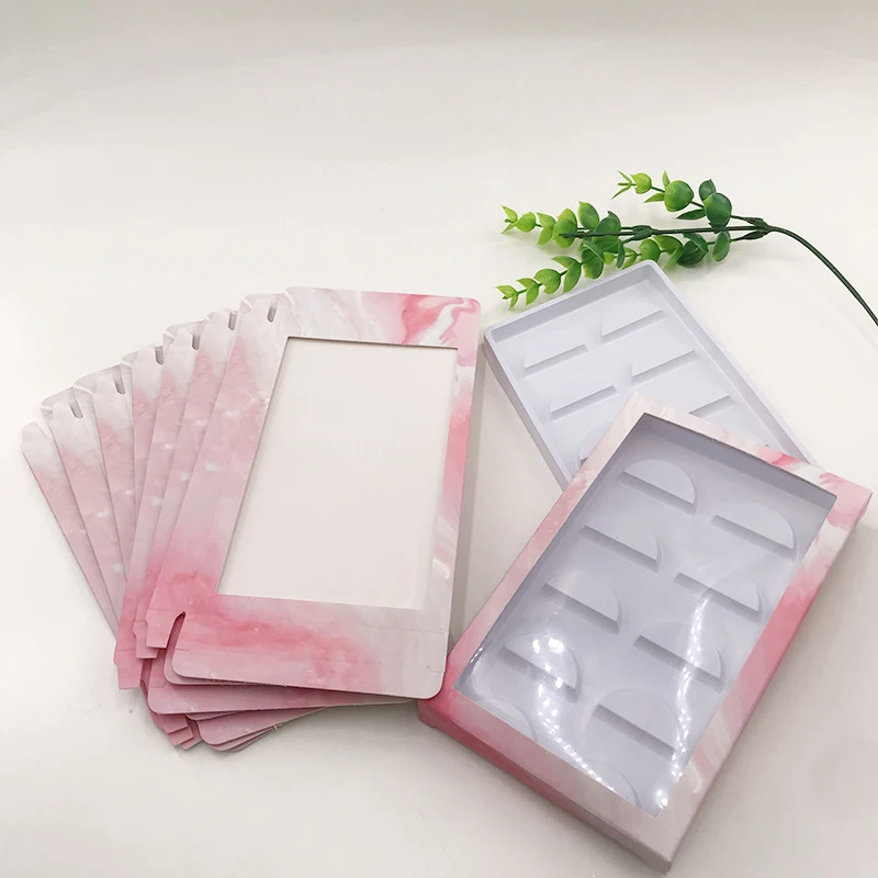 

Cheap 5Pairs Lash Box Blank Lash Packaging Come With White Tray