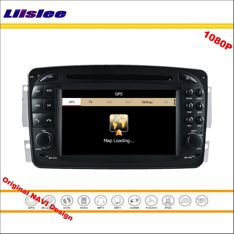 Автомагнитола для Mercedes Benz M / ML W163 1998 ~ 2002 CD DVD плеер GPS навигация 1080P HD экран