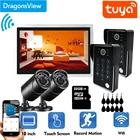 Беспроводная система видеодомофона Dragonsview 1080P Wi-Fi для домашней безопасности, приложение Tuya, 10 дюймов, видеодомофон, дверной звонок, камера, дистанционное управление
