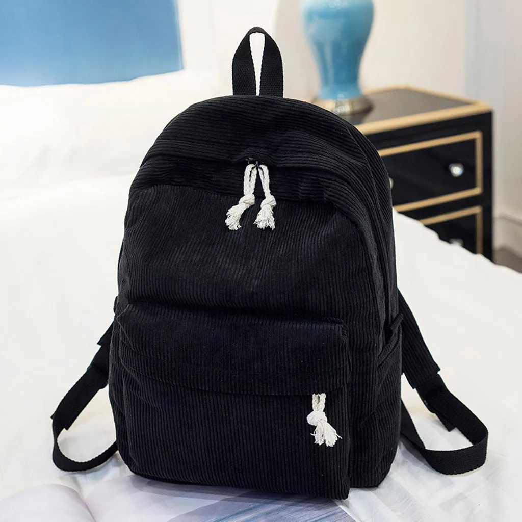 

Korean Style Backpack Woman Fashion Shoulder Bag Backpack Casual Solid Zipper Girl School Backpack