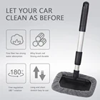 Набор инструментов из очиститель ветрового стекла микрофибры с выдвижной ручкой, многоразовые тканевые накладки, для домашней мойки