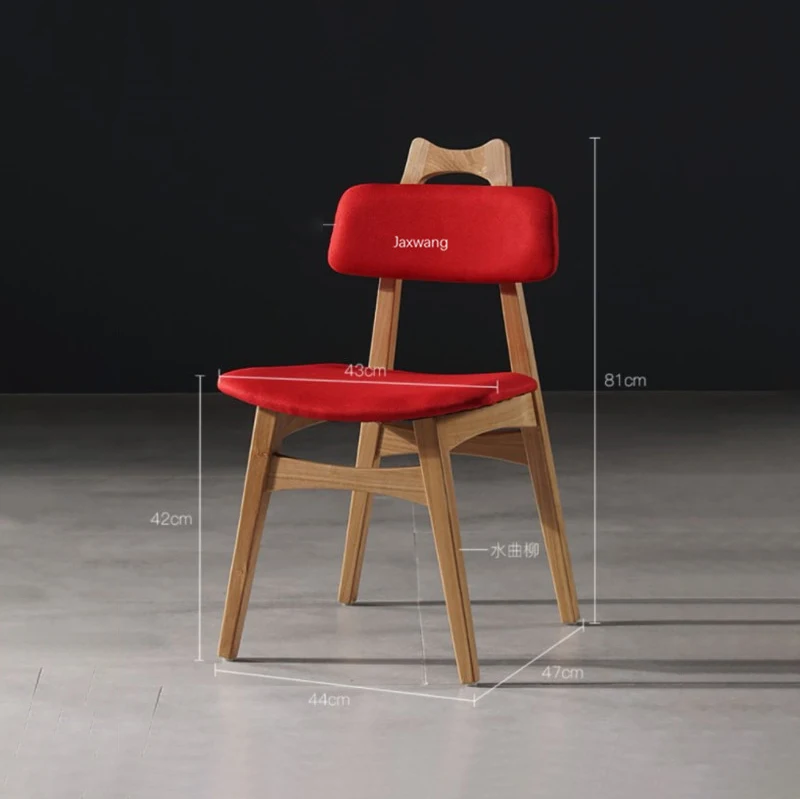 

Nordic Dining Chairs for The Kitchen Creative Dining Chair Economical Simple Modern Chair Home Solid Wood Leisure Backrest Chair