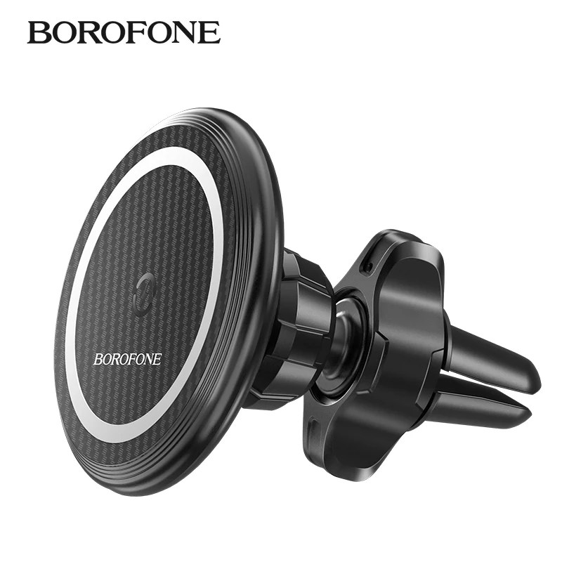 

BOROFONE 15W Magnetic Wireless Car Charger Mount Stand For iPhone 11 12 Pro Max Fast Charging Airvent Car Phone Holder
