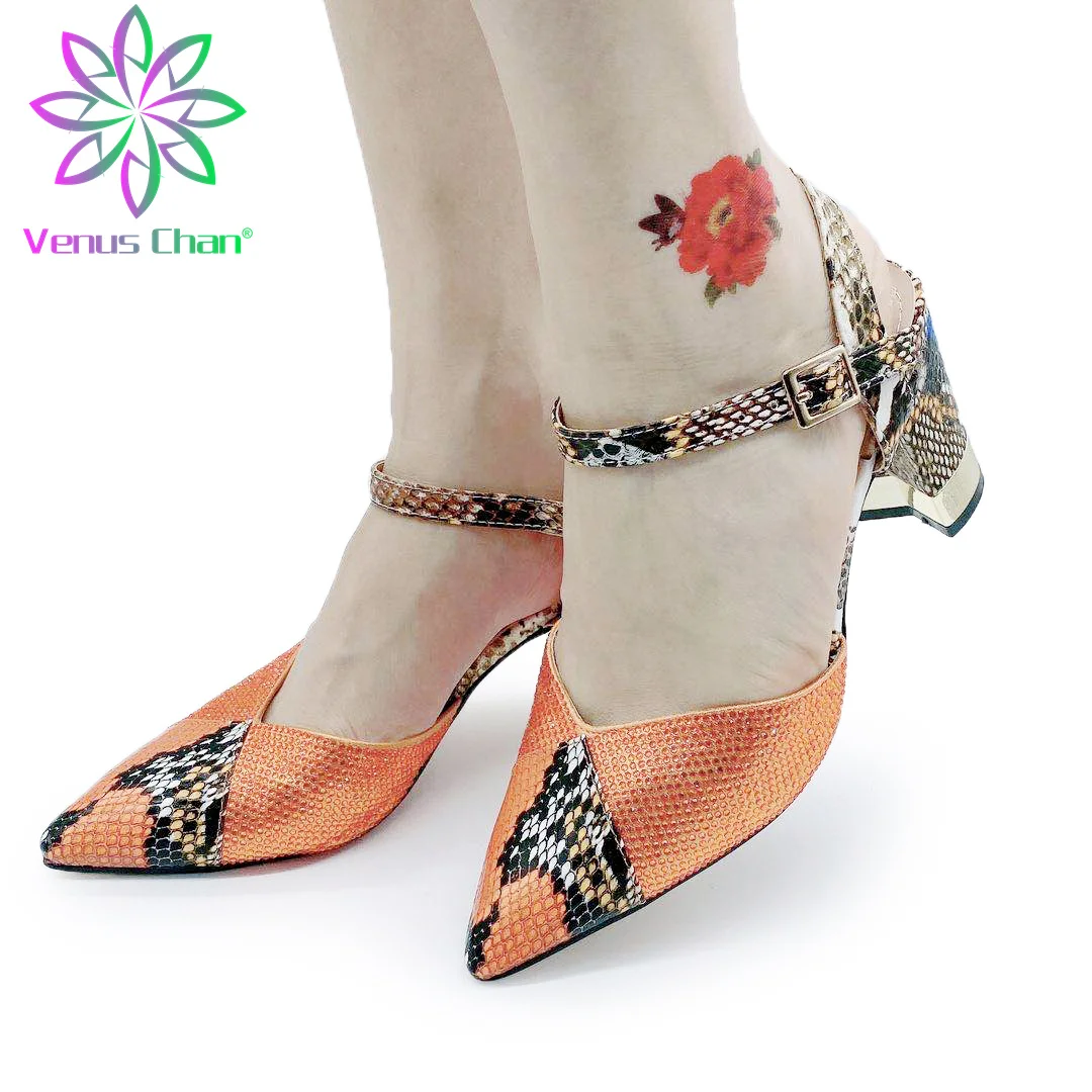 

New 2021 Spring Autumn Women Pumps Sexy Buckles High HeelS Shoes Rhinestone Women Wedding Shoes Elegant Ladies Shoe for Party