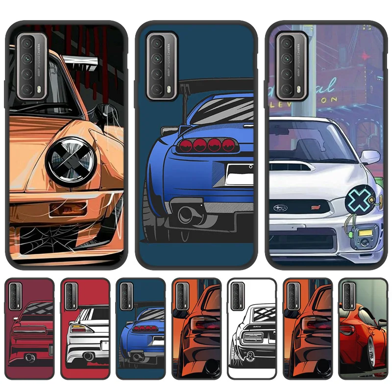 For Huawei P Smart 2019 Case Soft Silicone Cover For Huawei Nova 5T P Smart 2021 PSmart S 2019 PSmart Z 2020 Sports Cars Cases