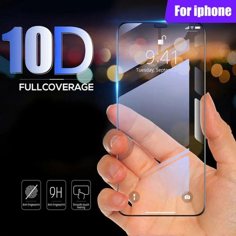 1/2/3 шт. 10D изогнутое Полноразмерное закаленное стекло для защиты экрана iPhone X XS XR