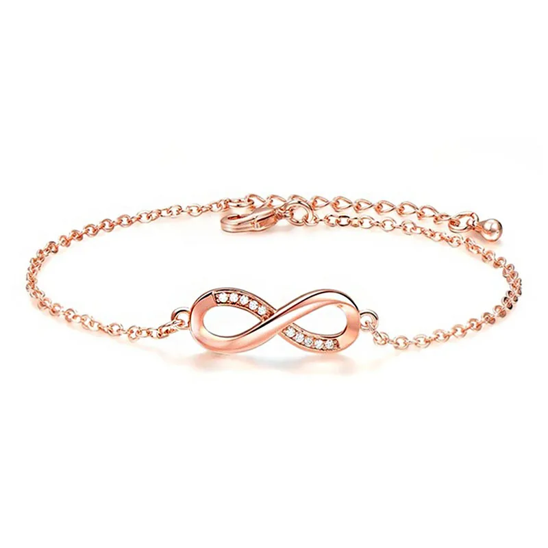 jinzeyi bracelet for women simple style personality unlimited lucky eight characters letter bracelets friendship valentine gift | Украшения