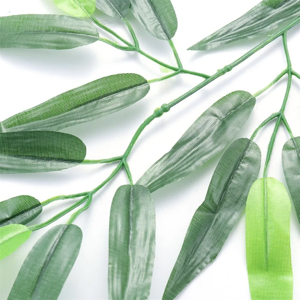 

20 Pieces Of Artificial Plant Bamboo Leaves Imitation Bamboo Artificial Bamboo Garden Decorative Plastic Simulation Decoration