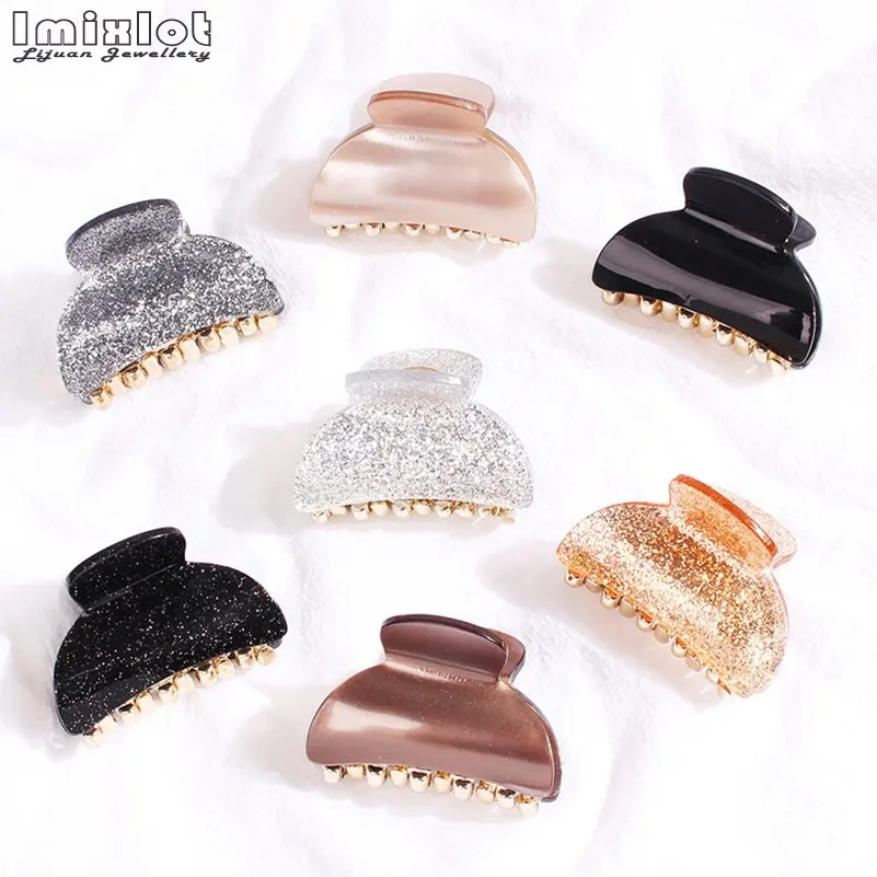 1 шт. модные блестящие акриловые заколки для волос заколка-краб девочек