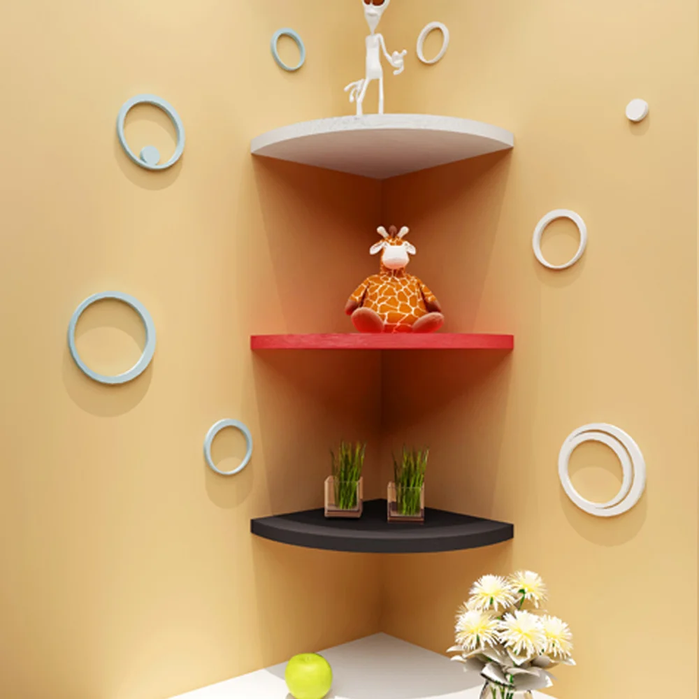 Настенная треугольная веерообразная полка угловые стеллажи настенная подвесная