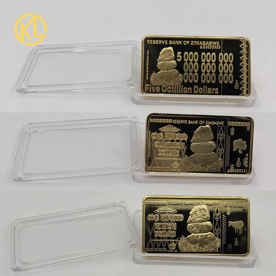 Лидер продаж золотой стержень для сувениров и коллекции в Зимбабве 3 шт. 100