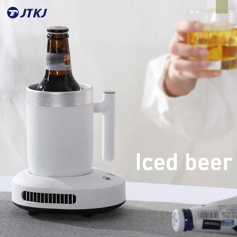 

JTKJ Electric Cup Small Home Smart Cold Drink Machine Automatic Heating Cup Dual Purpose Iced Drink Car Office Taza Eléctrica