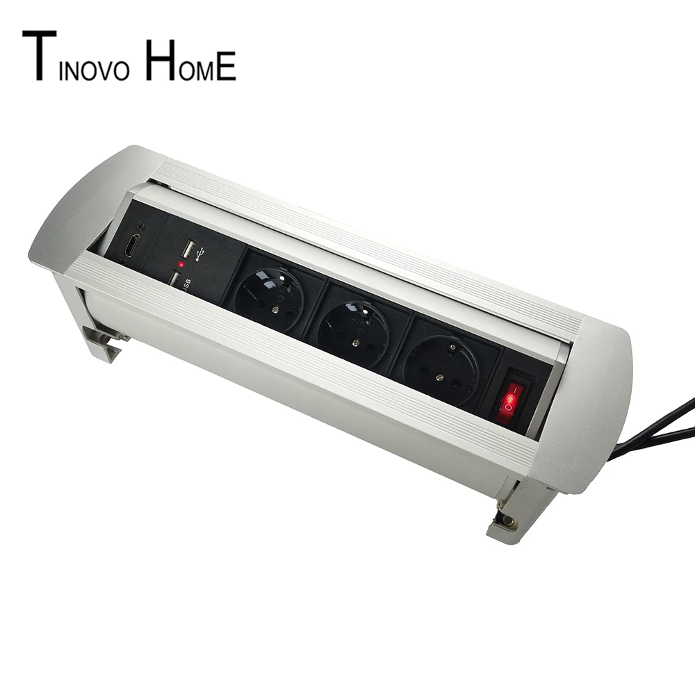 High end настольная розетка/ручной флип алюминиевая розетка/USB зарядка 3 bit