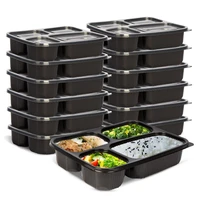 400pcslot disposable meal prep containers 4 compartment food storage box microwave safe lunch boxes wholesale lx4509