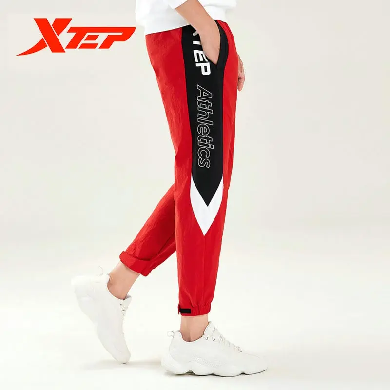 Брюки Xtep мужские спортивные летние Тканые штаны для бега дышащие повседневные