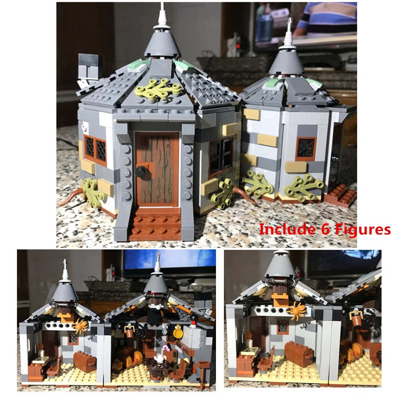 

New Hagrid's hut Building Blocks Sets Bricks Buckbeak's Rescue Classic Movie Model kit Education Kids Toys For Children Gifts