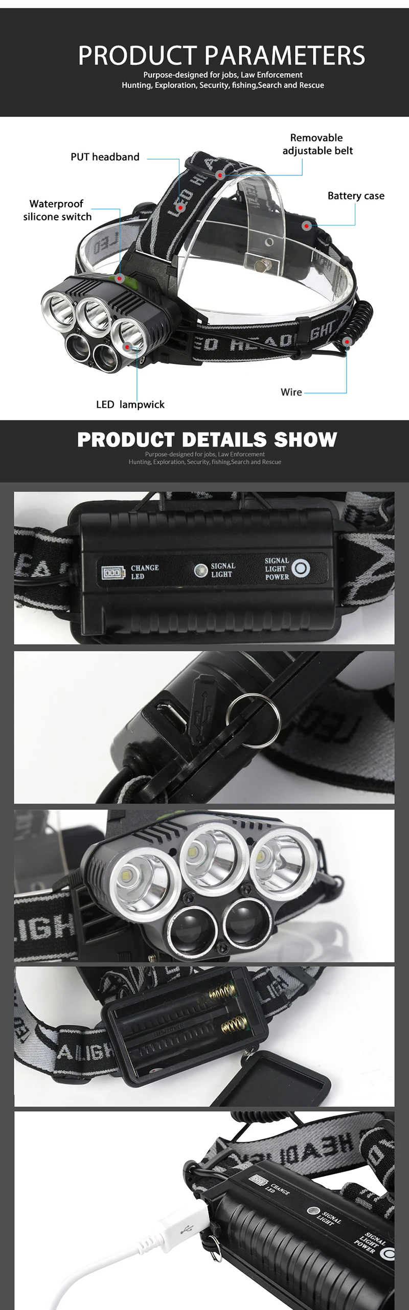 20000LM 7xT6 9 светодиодный налобный фонарь для рыбалки головной светильник USB Перезаряжаемый фонарь для охоты светодиодный вспышка светильник фонарь+ 2x18650 Батарея Q4