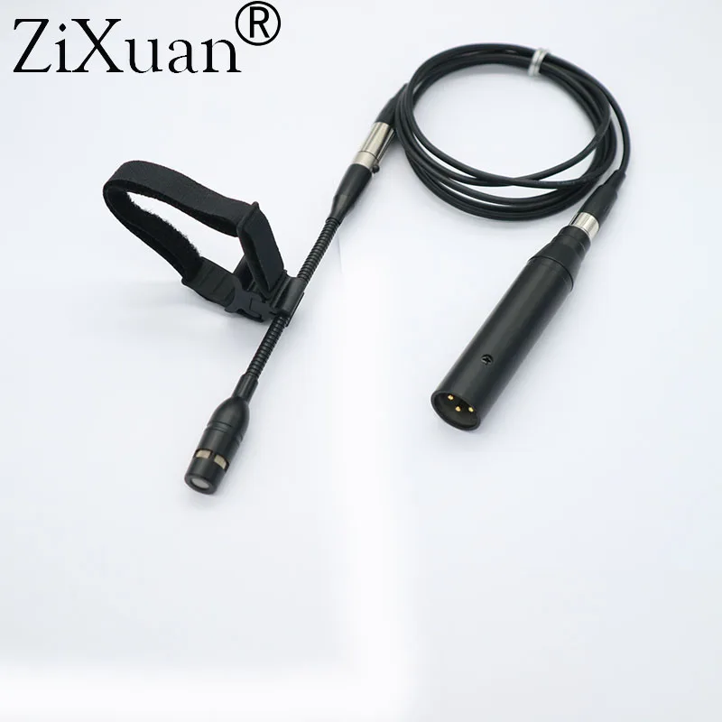 Pro Clarinet Musical Instrument Microphone with XLR Big 3Pin Phantom Power Adapter 1.5M/3M Extension Cable enlarge