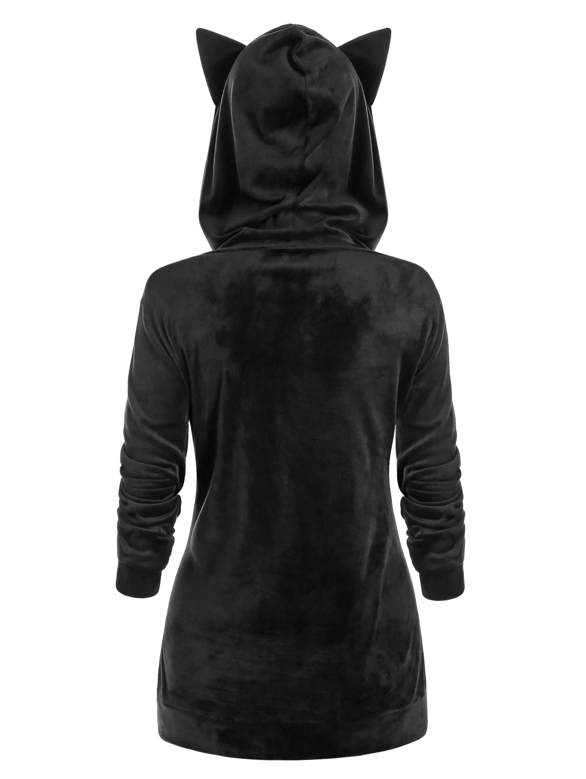 Женская куртка на молнии с капюшоном в готическом стиле | одежда