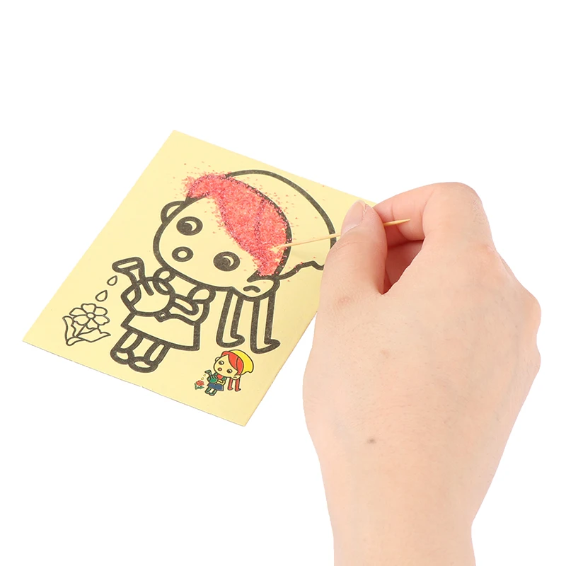 10Pcs/Set Kids DIY Color Sand Painting Art Creative Drawing Toys Paper Toy | Игрушки и хобби