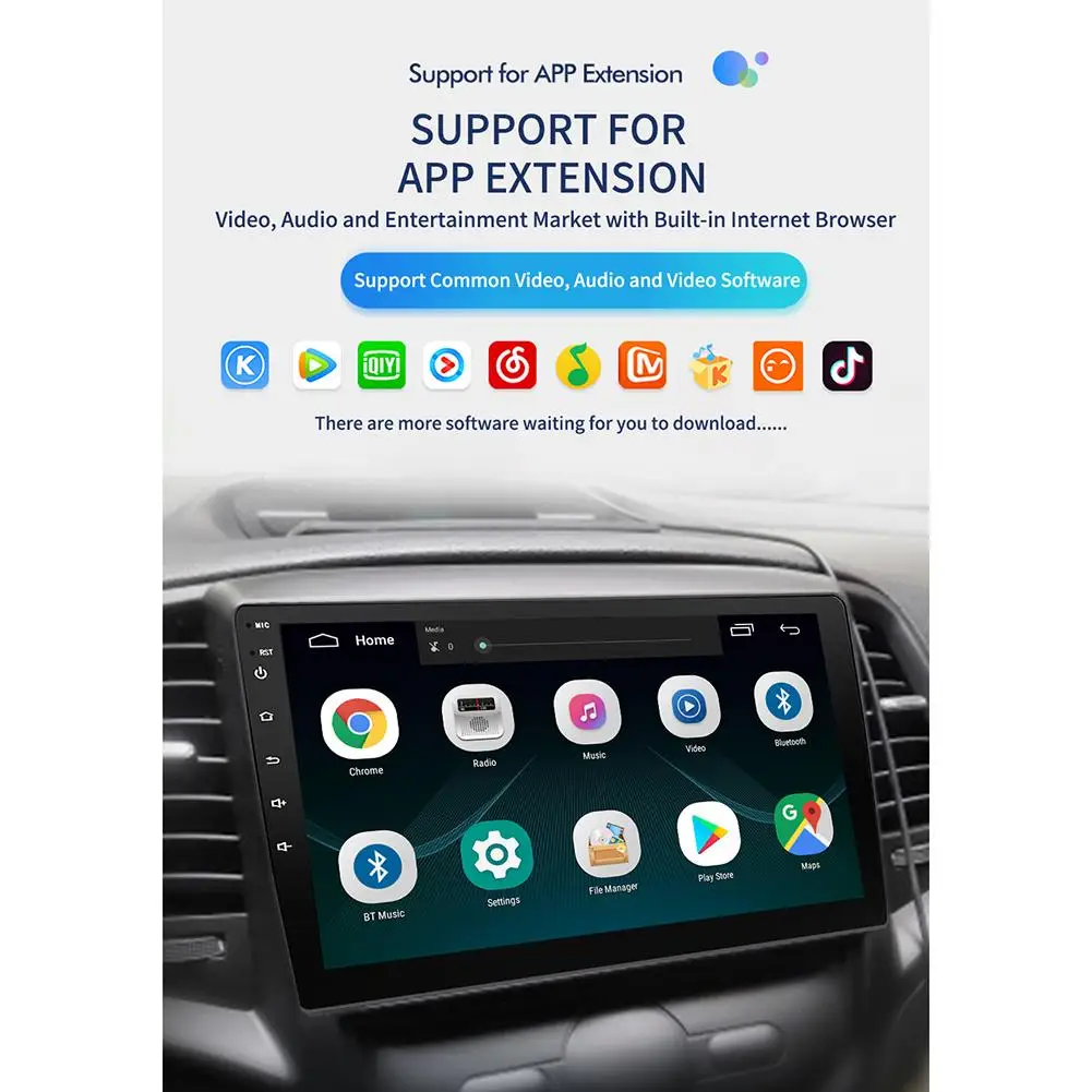 Автомобильное радио с сенсорным экраном 9/10 1 дюйм Android 8 HD Bluetooth GPS навигация Wi Fi