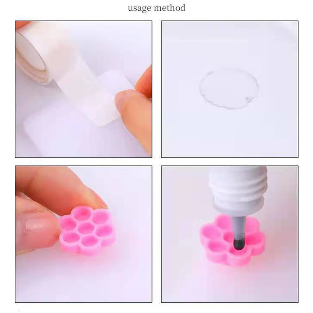 

100Pcs/Set Flower Shape Grafting Glue Delay Cups Grafting Eyelash Glue Holder Tools Tattoo Adhesive Pigment Cups Glue Pallet Pad