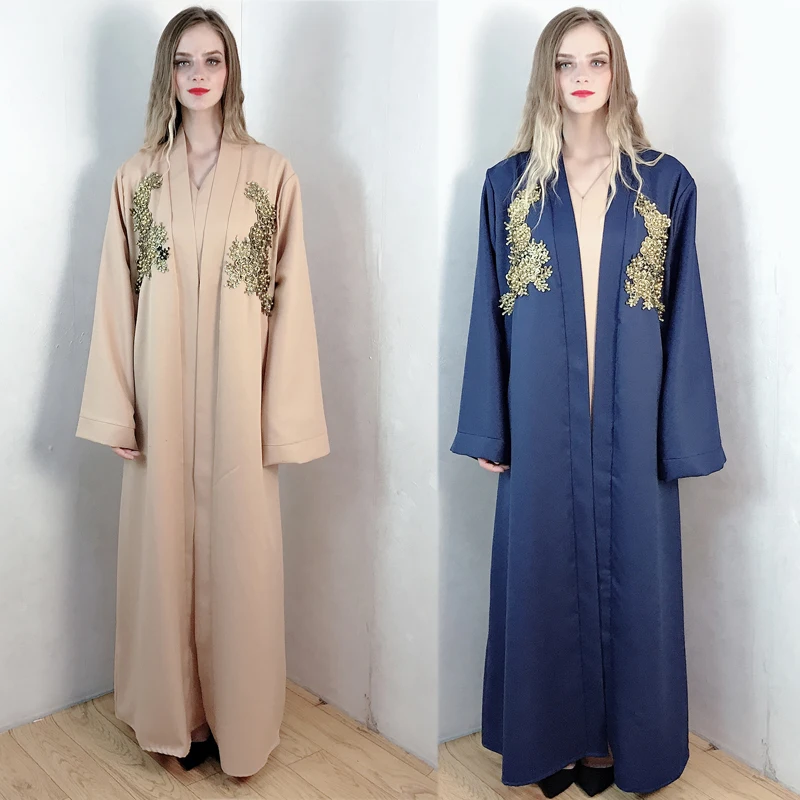 Женское длинное платье-кимоно, открытая абайя, Дубай, кафтан, Турция, мусульманское платье Djellaba, Caftan Marocain