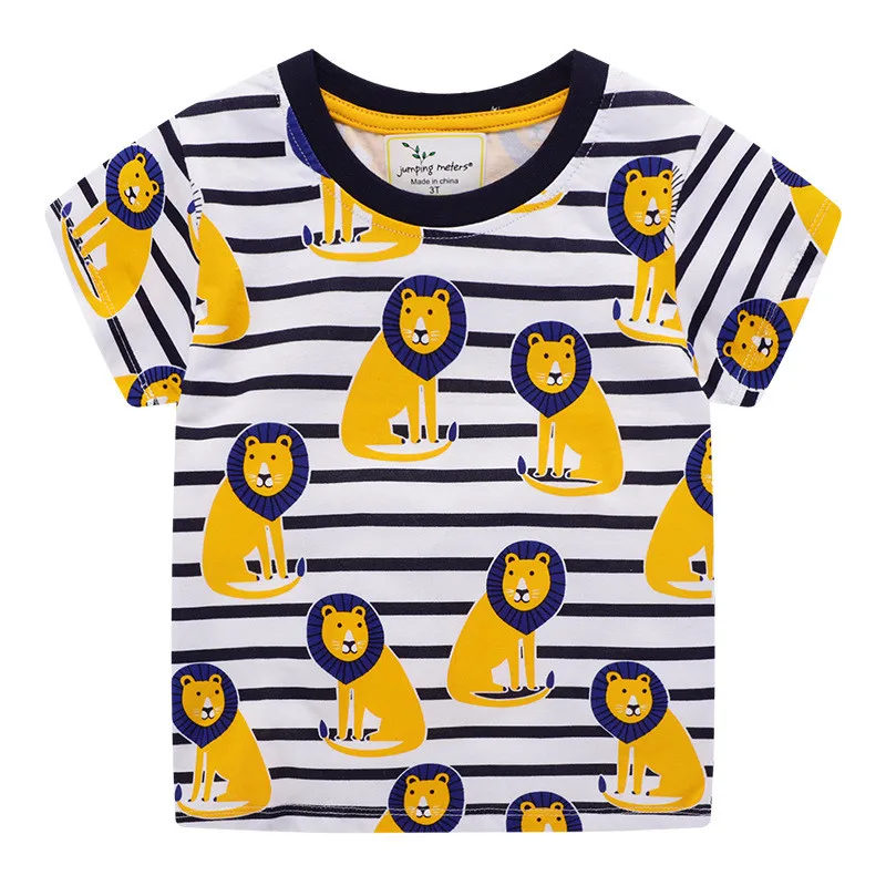 

Baby Summer Casual T shirts 100% Cotton Shark Beading Boys Girls Tees Tops with Animals Children Clothing T shirt