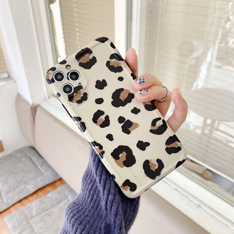 

Xiaohongshu Painting Brown Leopard Print 12/11PRo/MaX iPhone X /XS/XR Phone Case IPhone7P Female 8 Sets