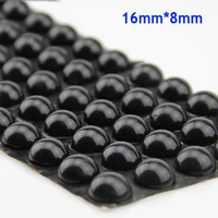 16pcs 16mm8mm black self adhesive soft anti slip bumpers silicone rubber feet pads great silica gel shock absorber