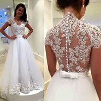 vintage wedding dress luxury crystals sparky ball gown robe de mariee princess wedding gowns lace 3d flowers bride dresses 2019