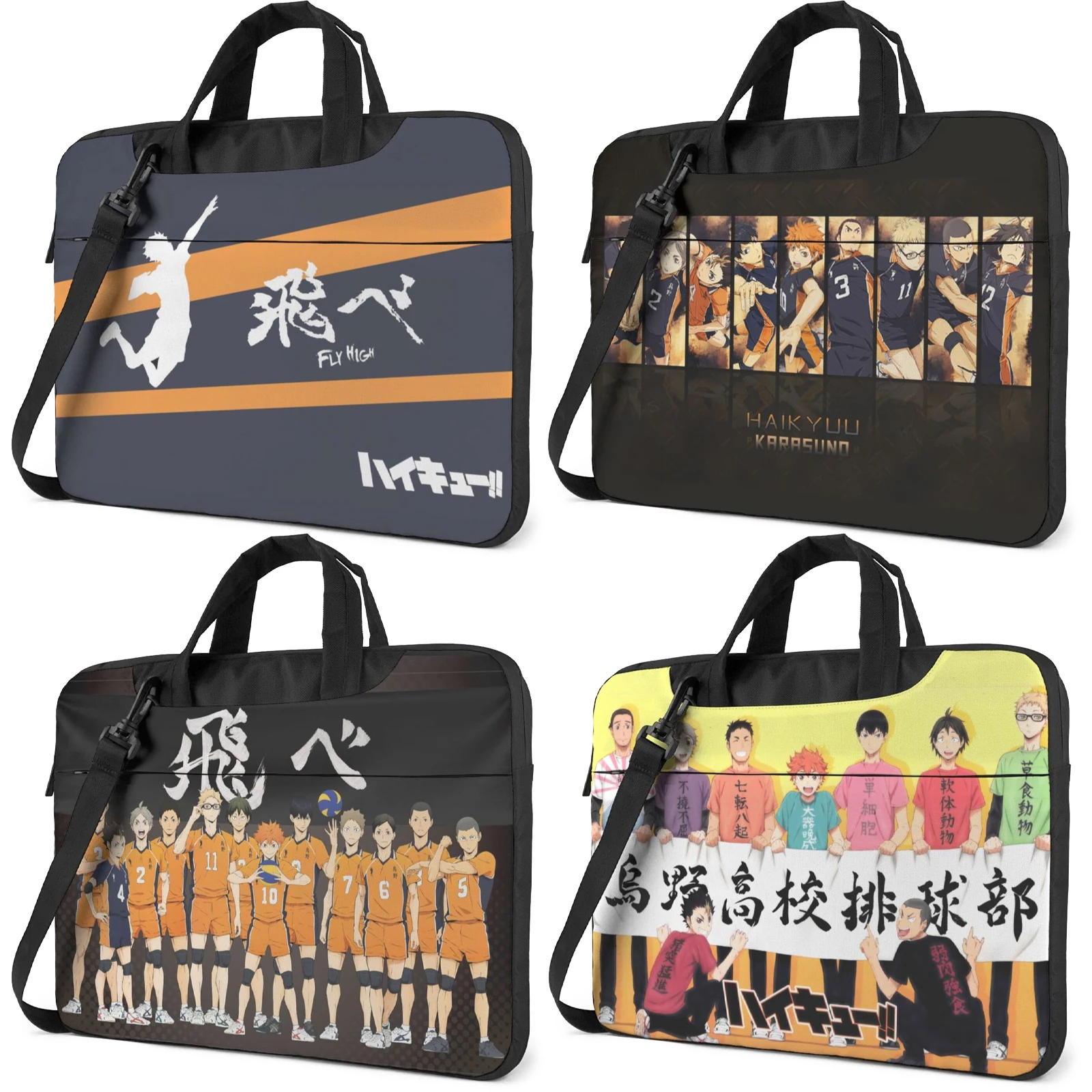 

Аниме хайкиу! Наплечная Сумка для ноутбука, чехол для ноутбука с ремешком, Защитная сумка для ноутбука для бизнеса, повседневной школы
